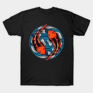 Circling Japanese Koi Fish T-Shirt